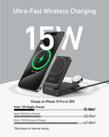 MagGo Wireless Charging Station (Foldable 3-in-1) - iGadget