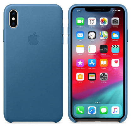 Apple iPhone XS Max Leather Case - Cape Cod Blue - iGadget Store