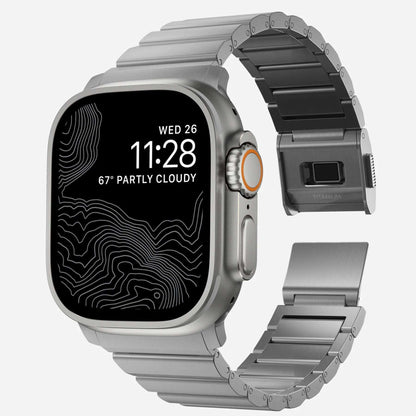 Nomad Titanium Apple Watch Band - Silver Hardware - iGadget Store