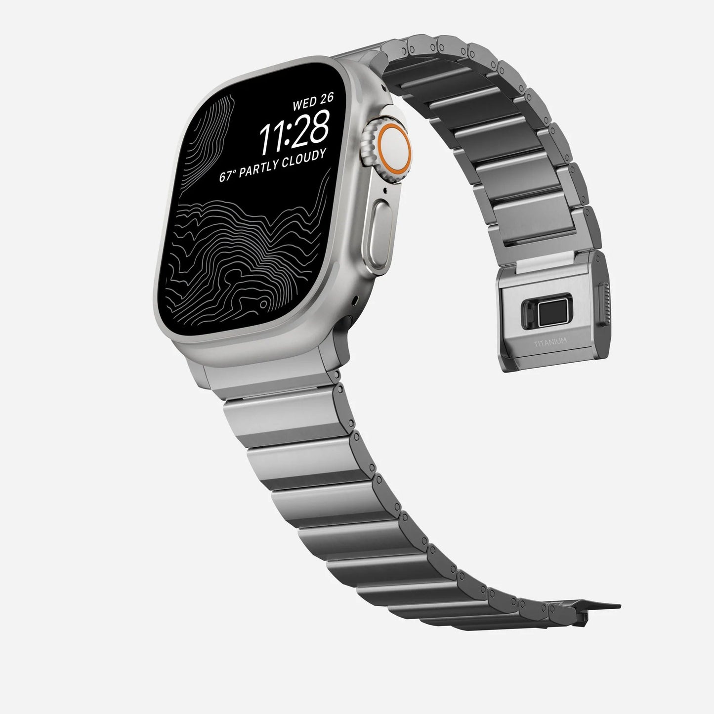 Nomad Titanium Apple Watch Band - Silver Hardware - iGadget Store