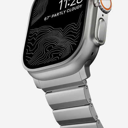 Nomad Titanium Apple Watch Band - Silver Hardware - iGadget Store