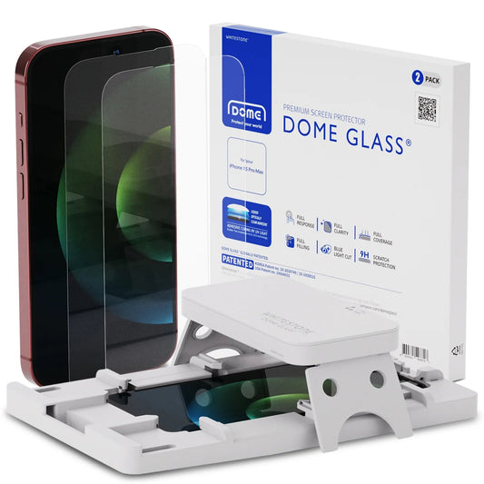 Whitestone [Dome Glass] iPhone 15 Pro Max Tempered Glass Screen Protector (6.7") - iGadget Store